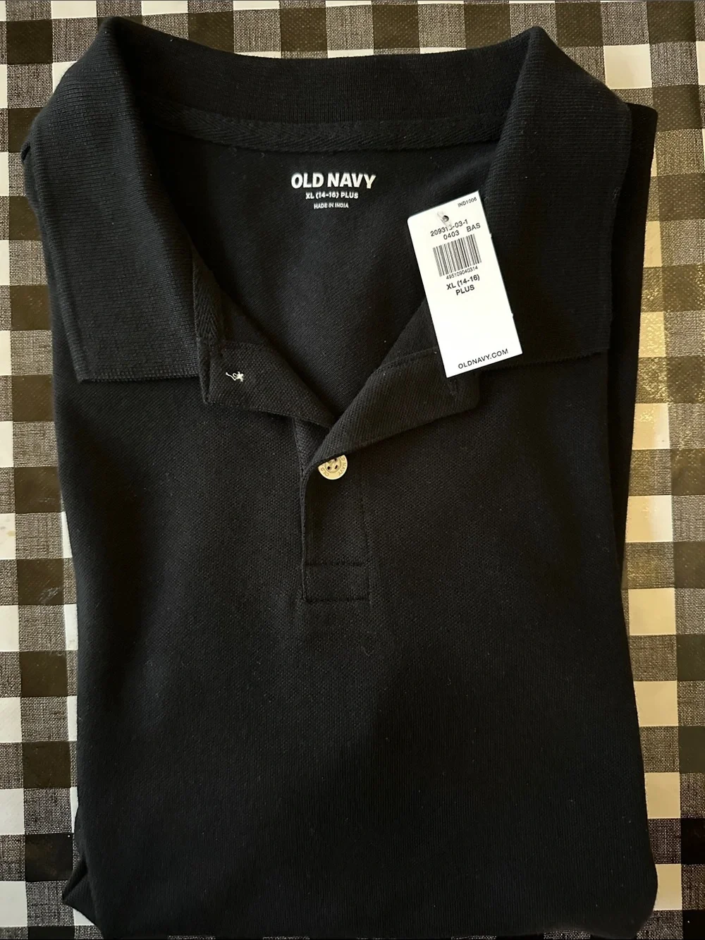 Old Navy Black Short-Sleeve Polo Shirt